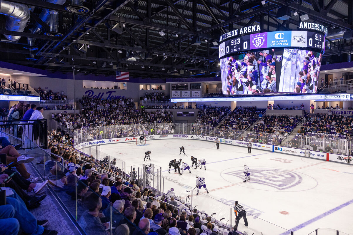 Hockey game at Anderson Arena