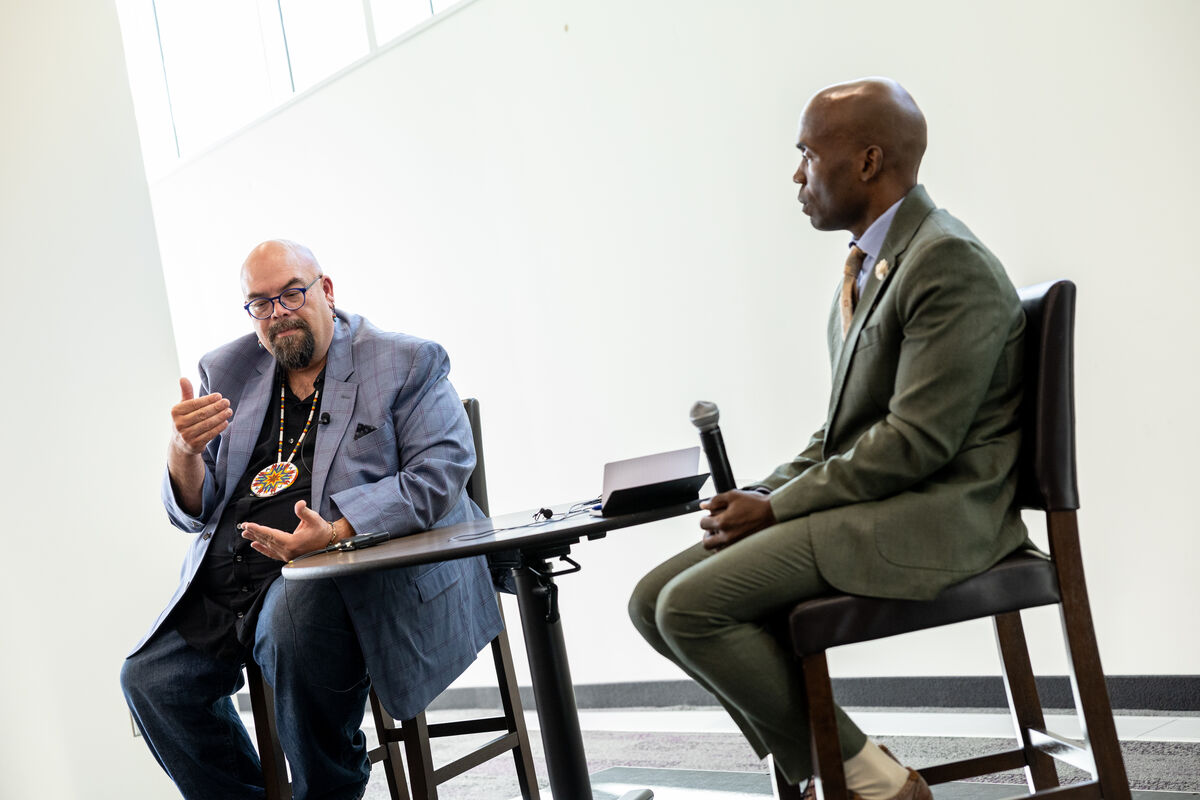 Yohuru Williams Speaking with Jim Bear Jacobs