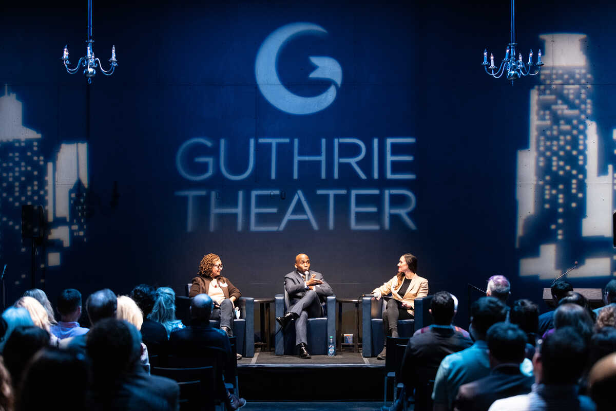 Dr. Yohuru Williams speaking on a panel at Guthrie Theater