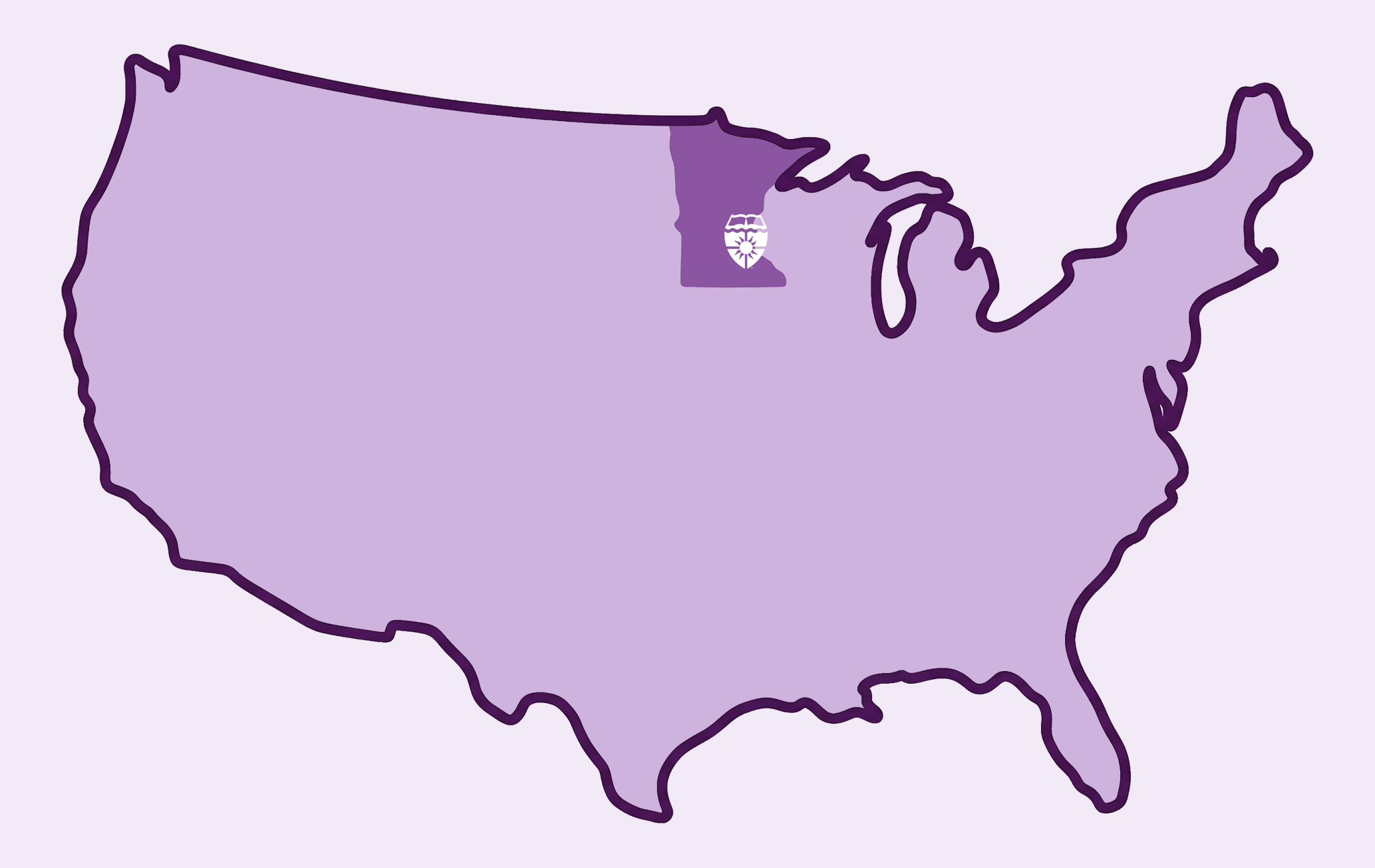 map showing St Thomas in relation to the United States