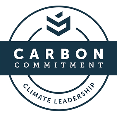 Climate Leadership Carbon Commitment badge.