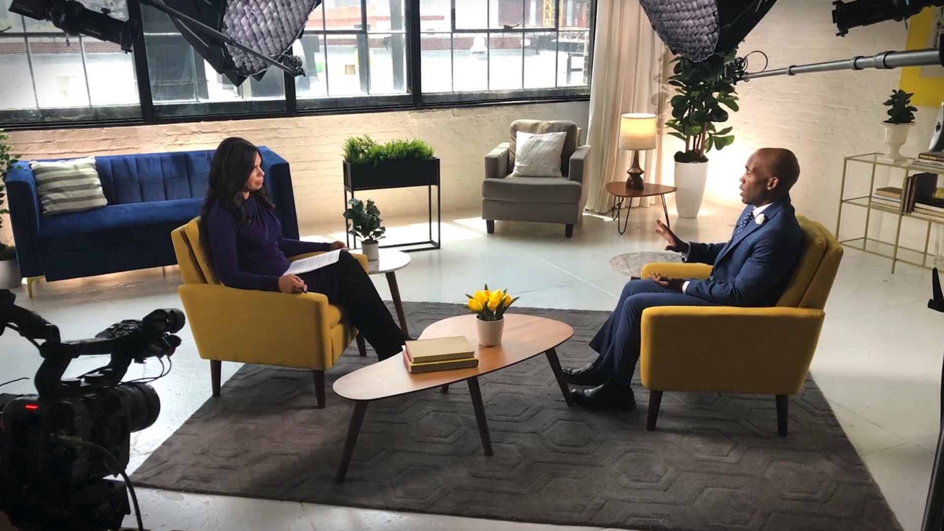 Dr. Yohuru Williams Sitting in an Interview