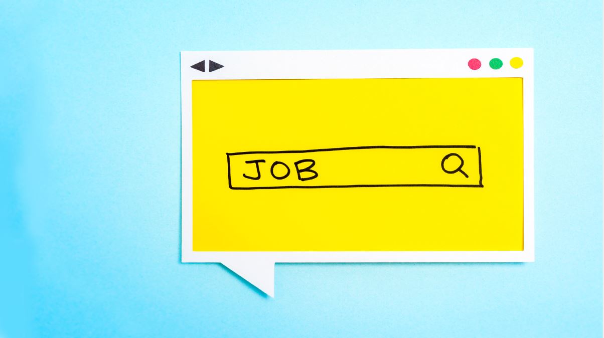 A search engine with the words job search