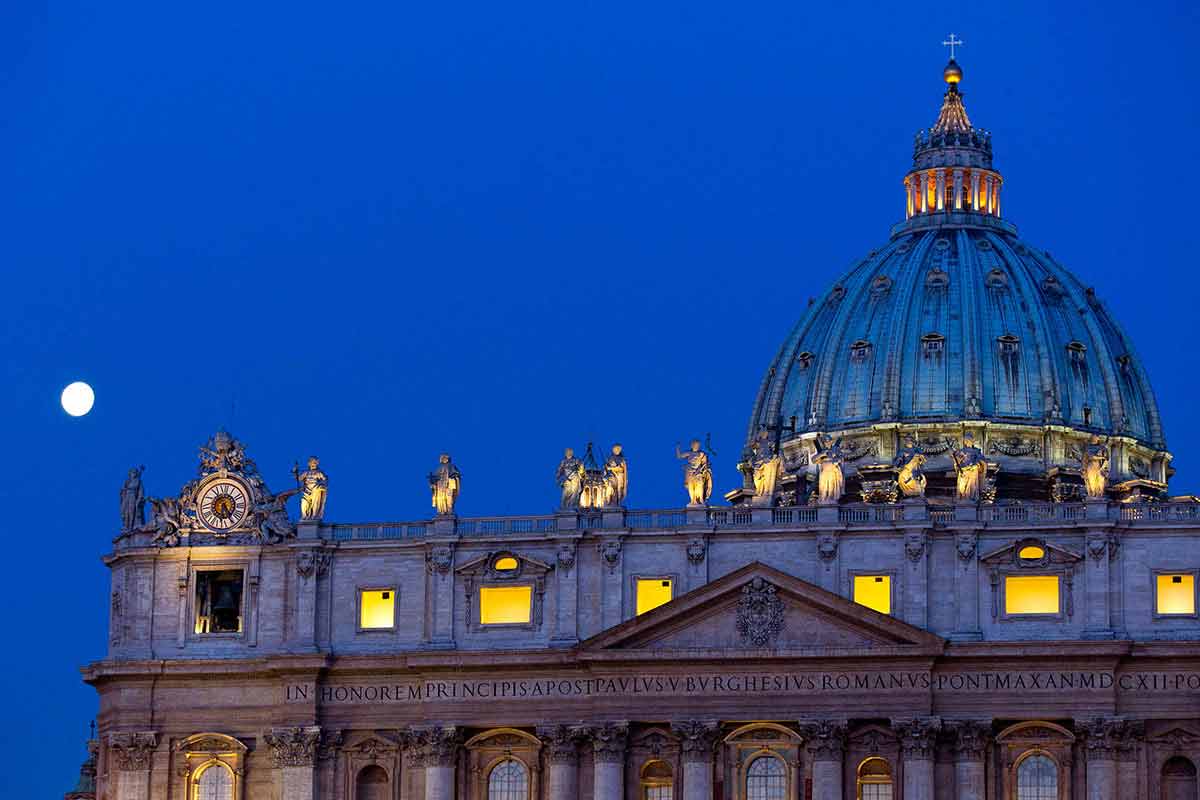 St Peter's Basilica in Rome, Italy.