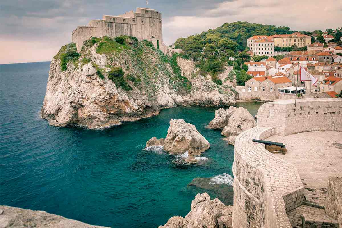 Ruins on the cliffs on the coast of Croatia