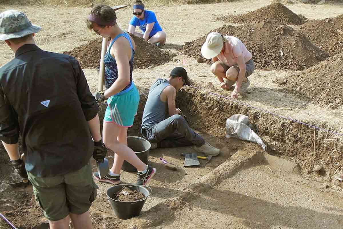 Classics students participate in an archaeological dig in Croatia.