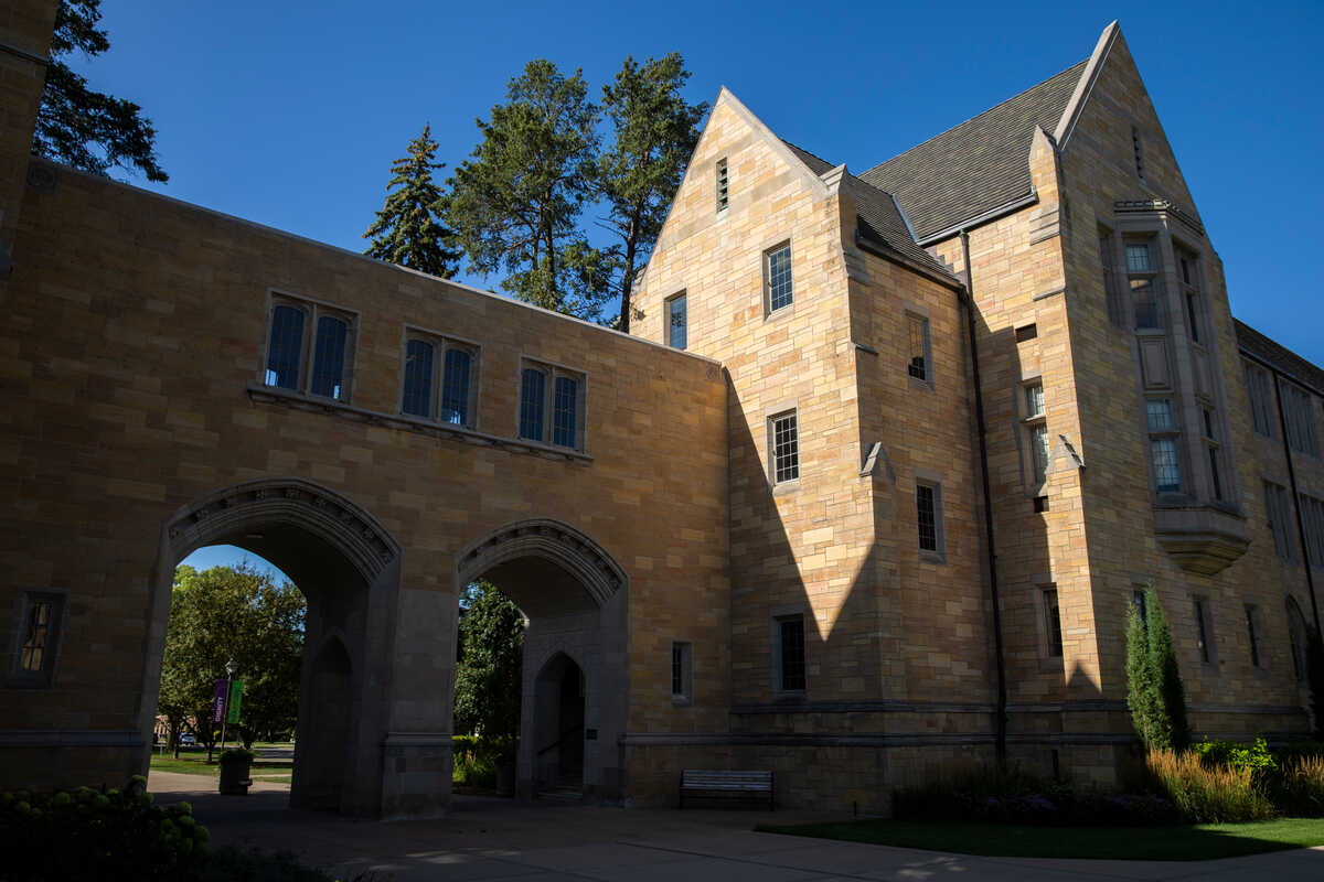 Exterior view of Aquinas Hall