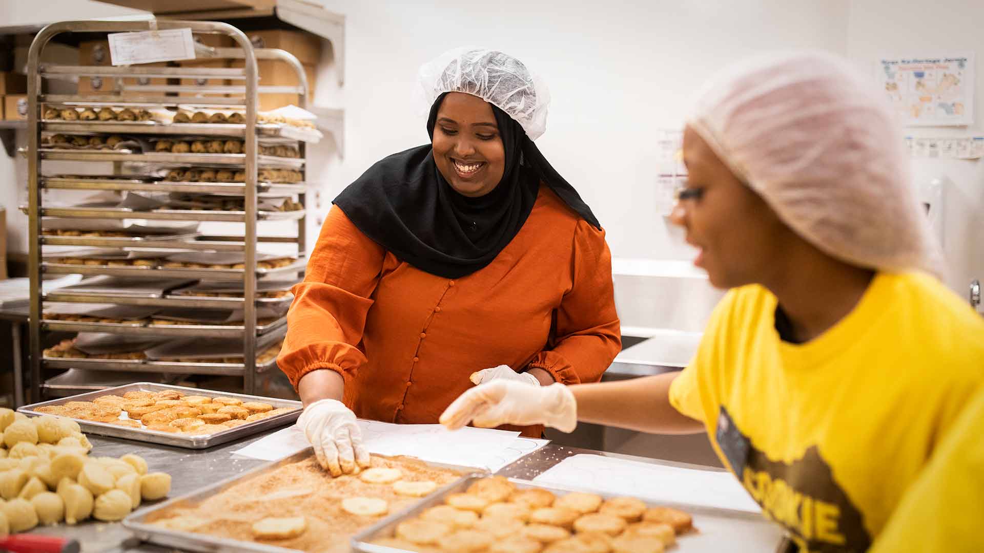 Students work at non-profit bakery