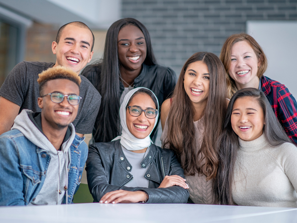 group of students smiling