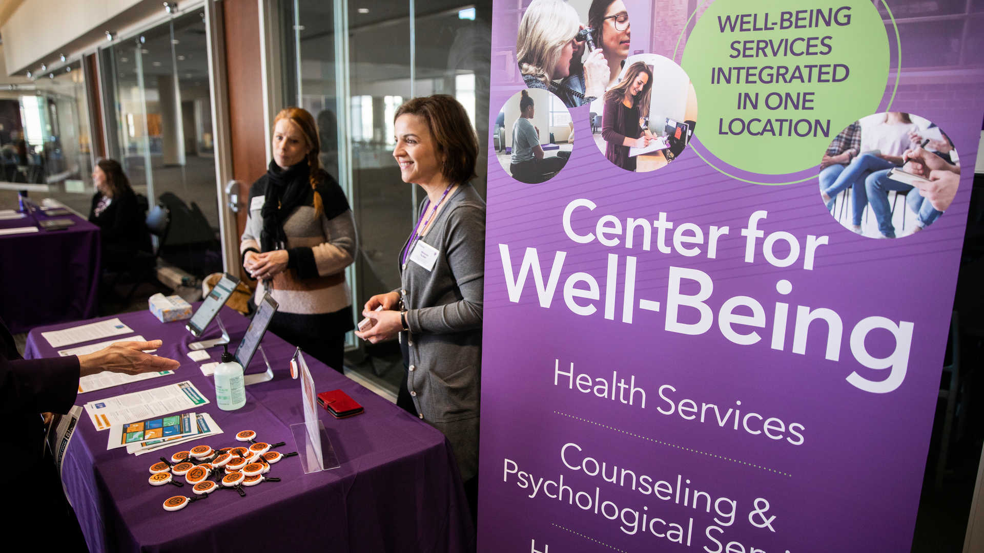 Center for Well-Being table in ASC
