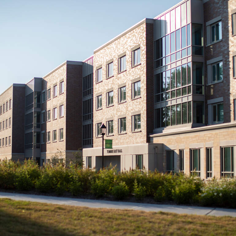 Exterior view of the Tommie East Residence Hall