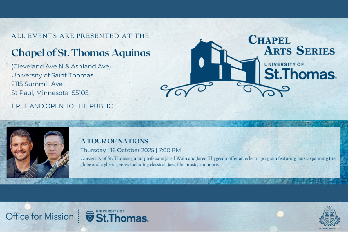 Chapel Arts Series poster highlighted the Tour of Nations concert