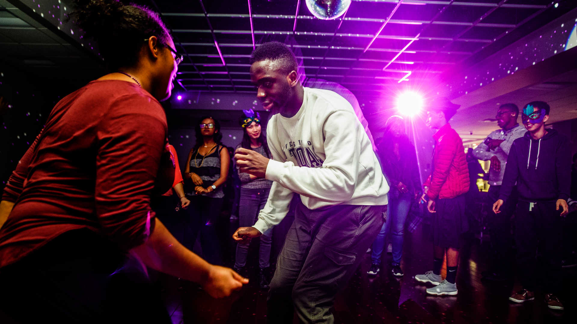 Students dance at a "Fat Friday"