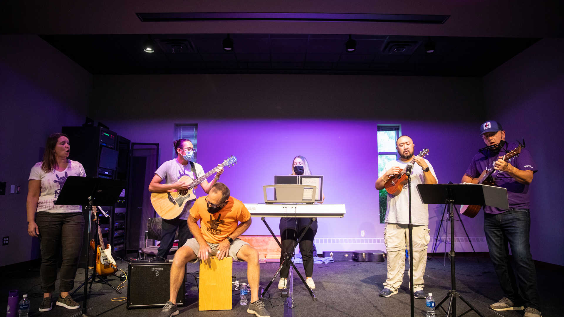  Members of The MIC Drop perform on the stage of Scooter’s