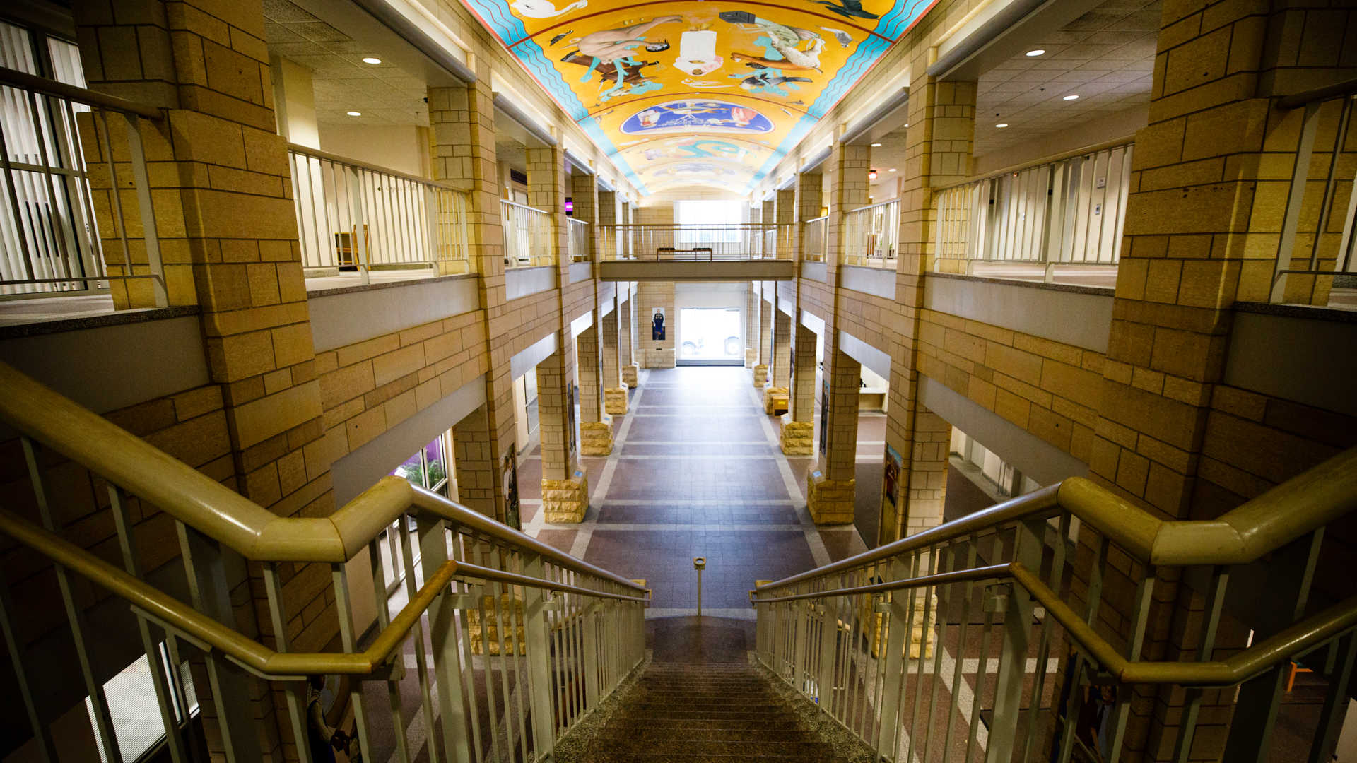 The interior of the Terrence Murphy Hall atrium
