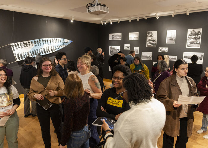Art exhibition opening in the Monahan Gallery