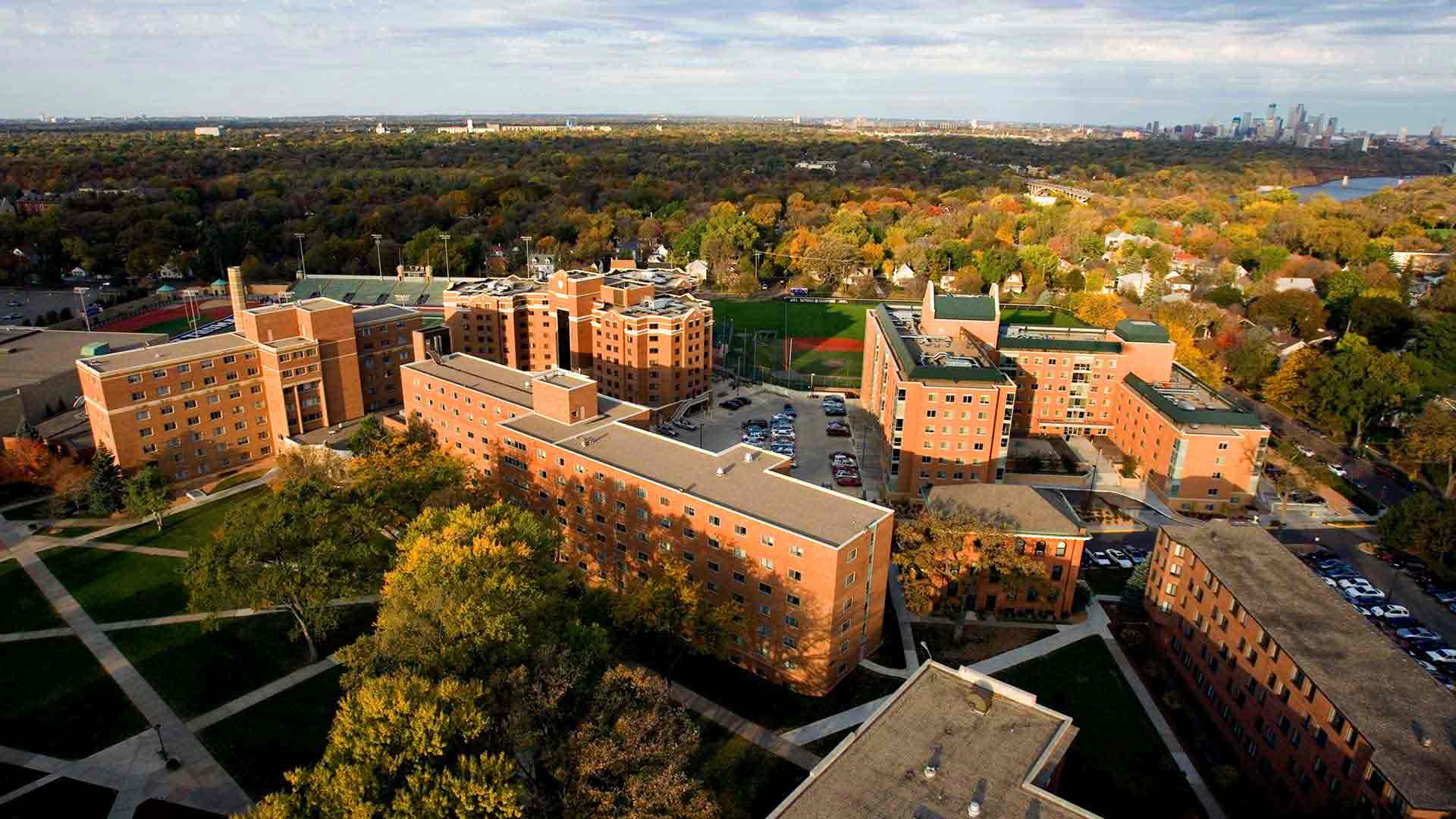 campus aerial view of north campus