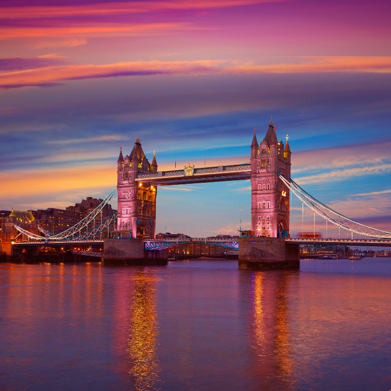 London bridge at sunset