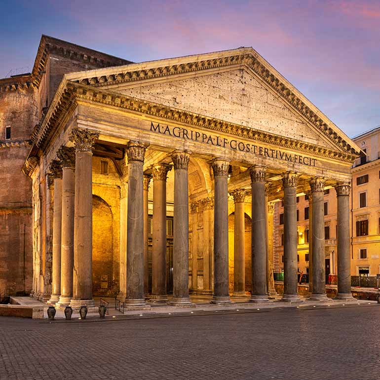 Roman Pantheon at night