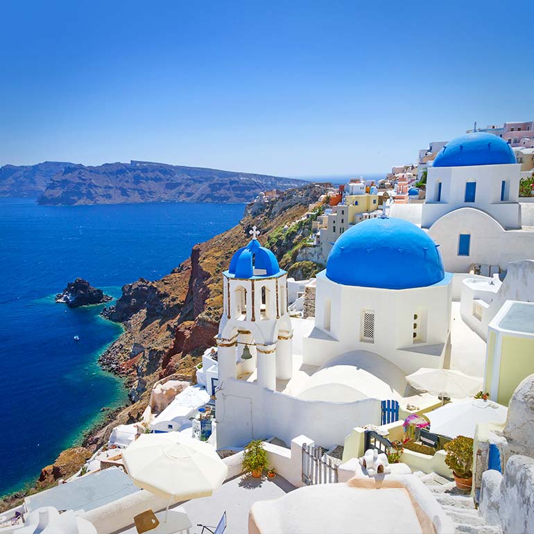 White buildings of Oia Village
