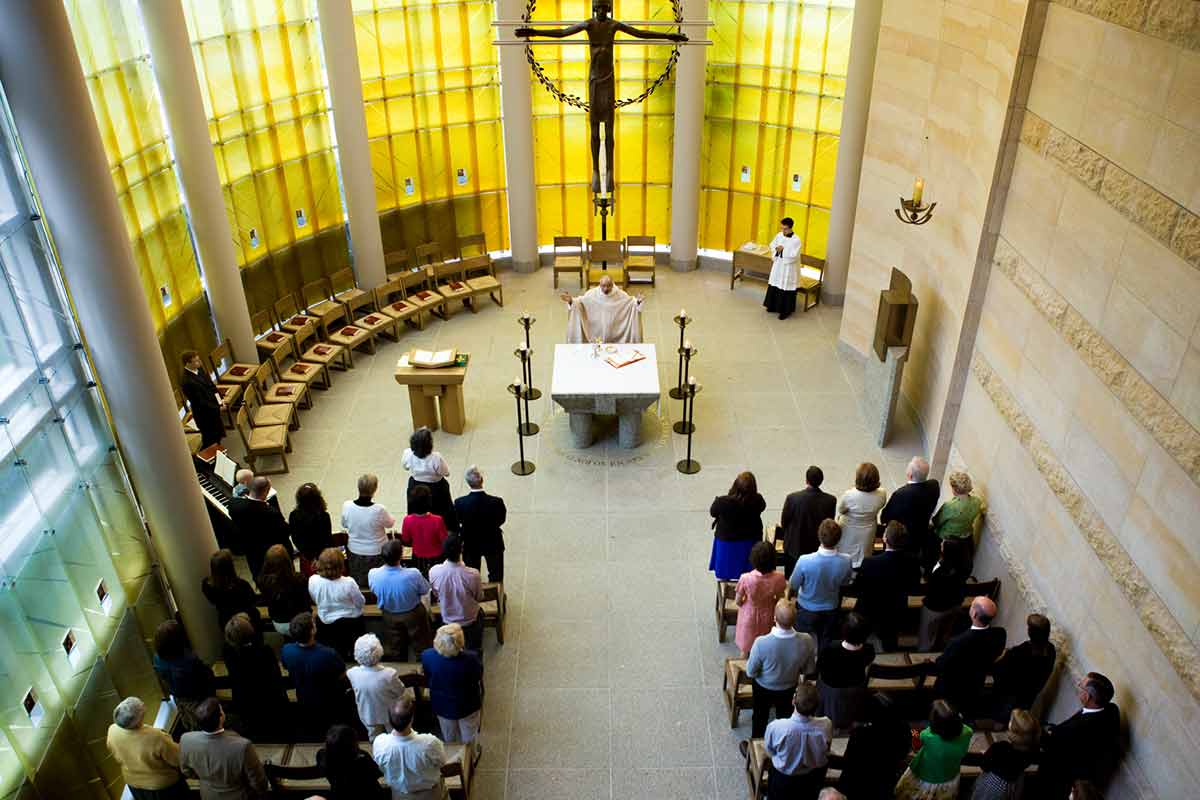 Mass inside Chapel of St. Thomas More