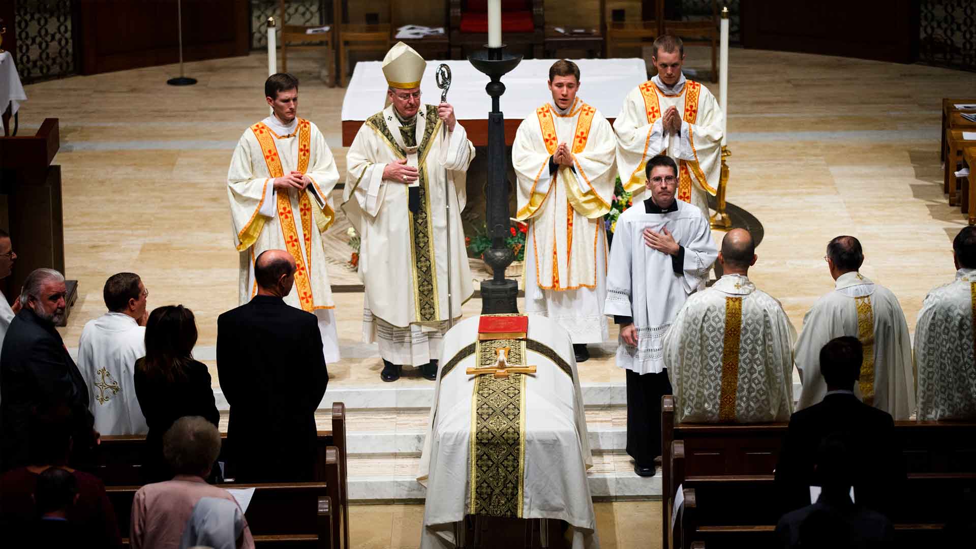 Funeral mass inside Chapel of St. Thomas Aquinas