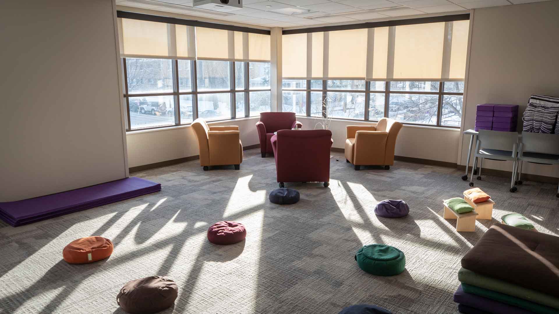 Meditative space in center for well being