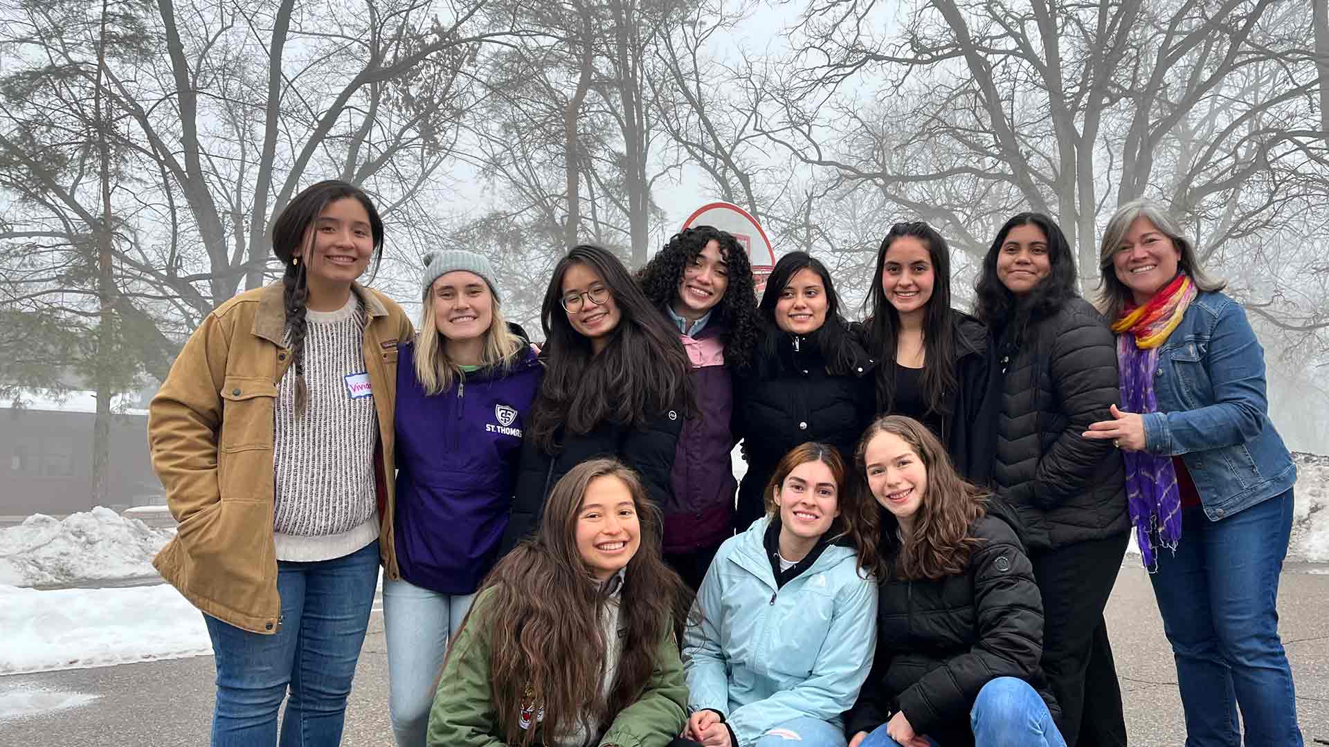 Students visit to the lady of guadalupe shrine in la crosse Wisconsin