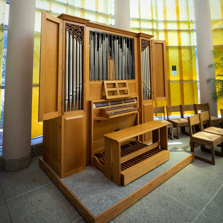Organ inside chapel