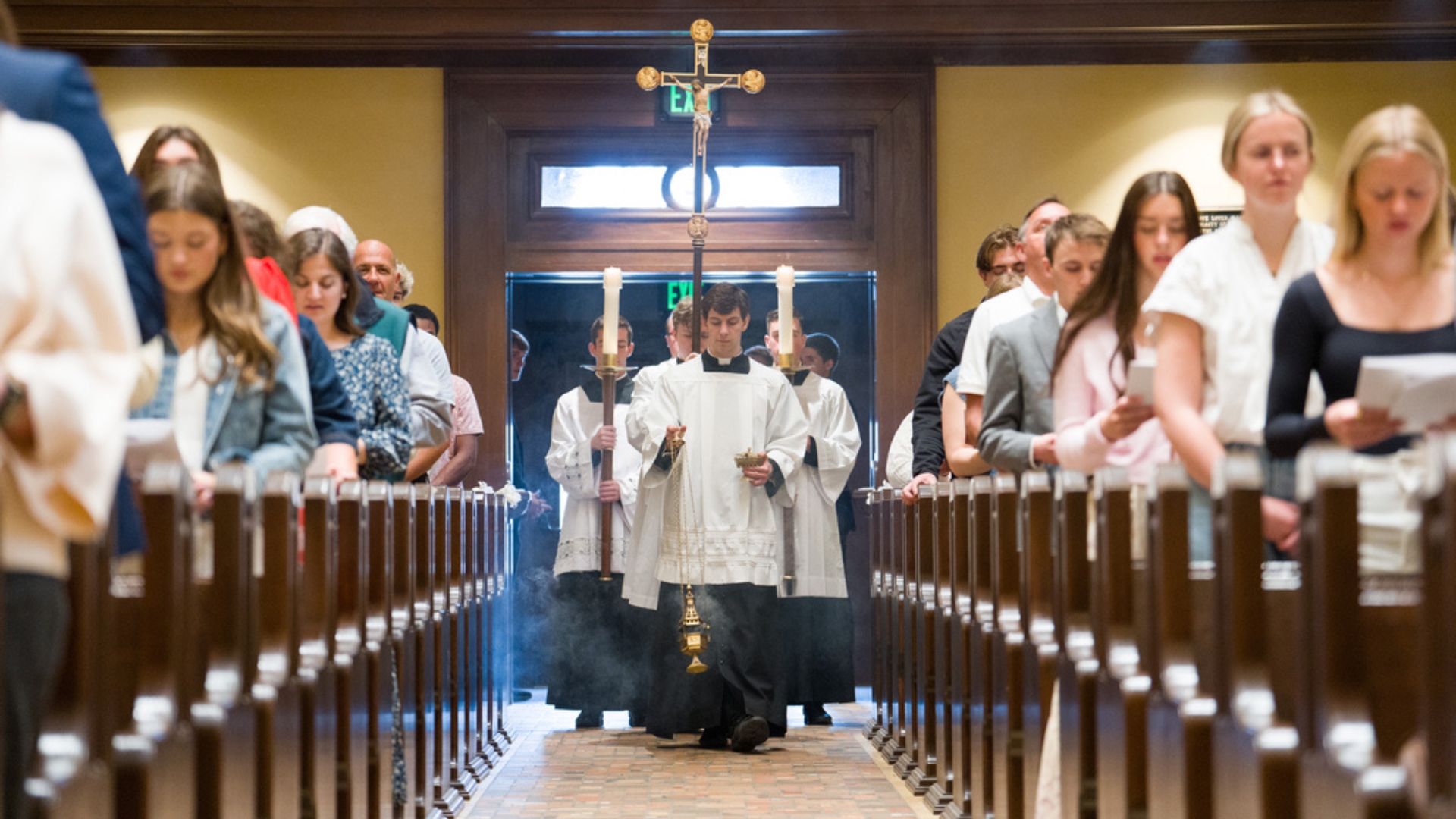 Alter men during a baptismal mass
