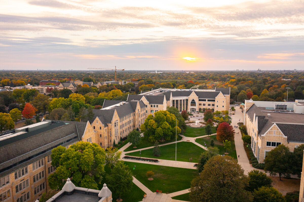 Aerial view of campus