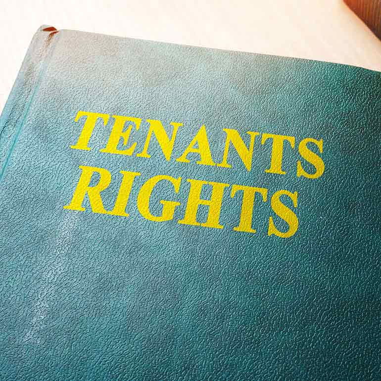 Book with title "Tenants Rights"