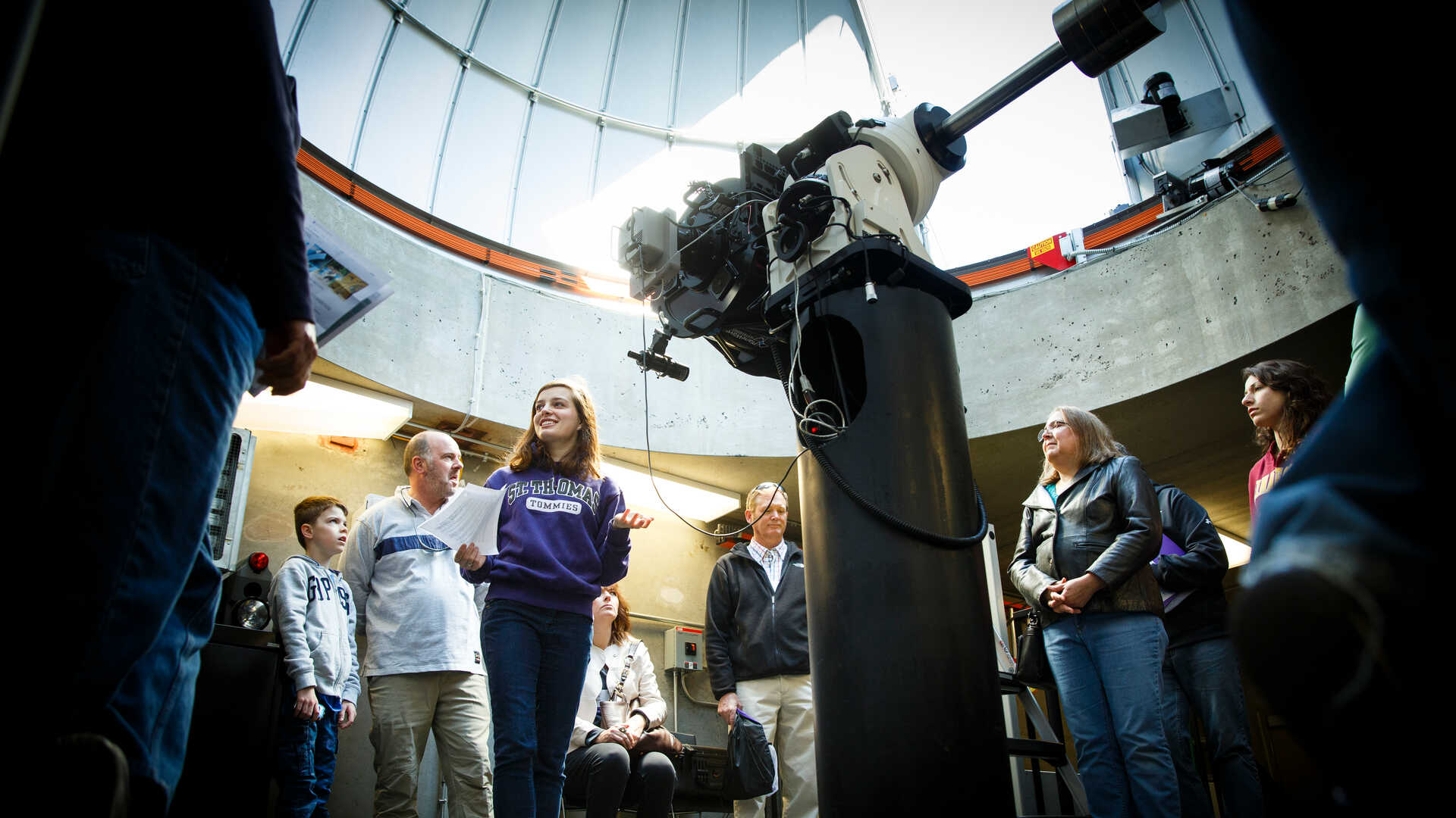 Group touring the observatory