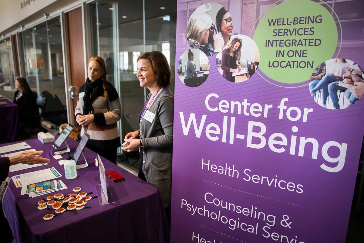 Center for Well-Being staff tabling during fair