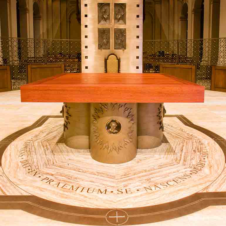 Altar and Ambo inside The Chapel of St. Thomas Aquinas.
