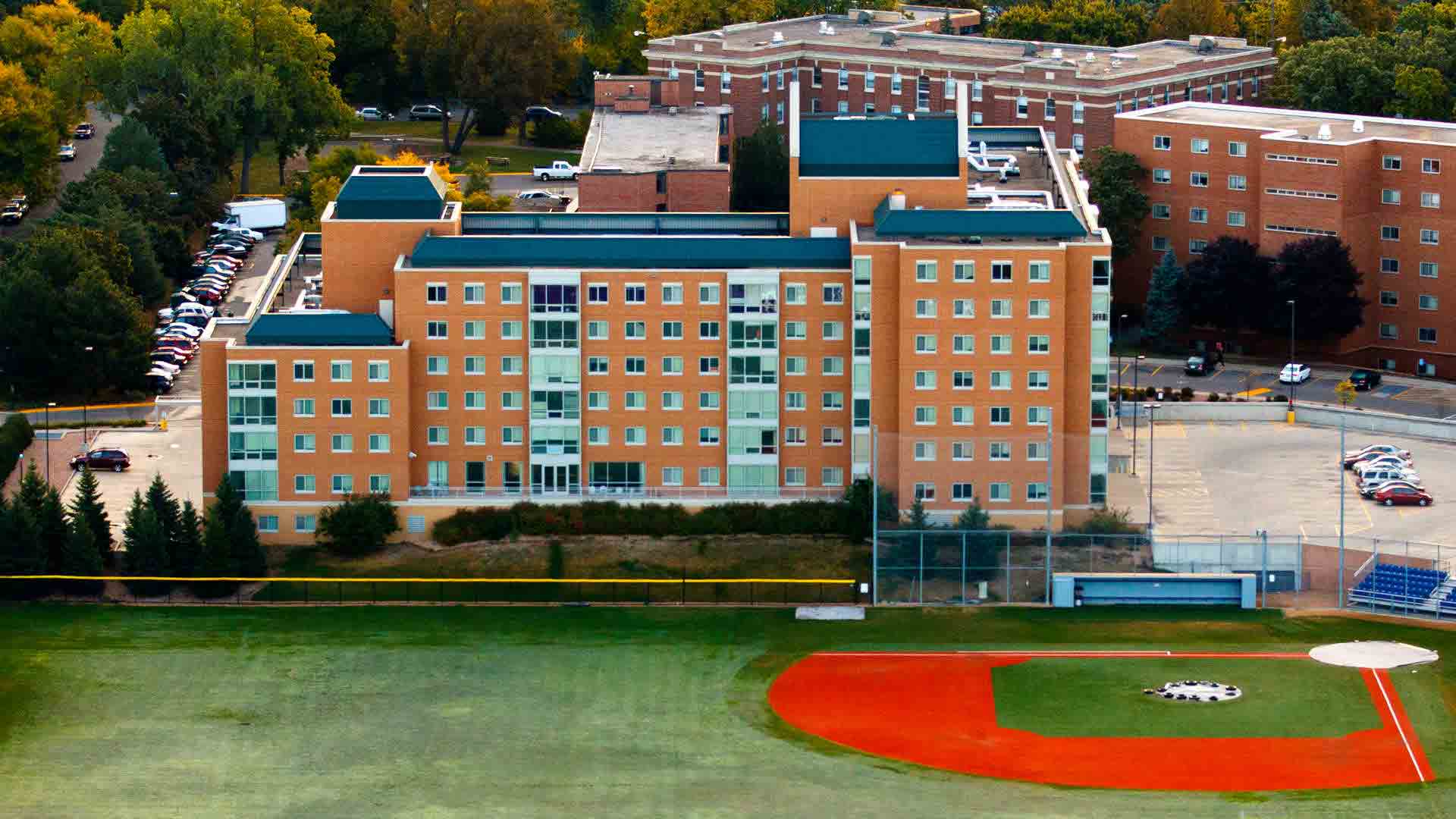Aerial photo of Flynn hall