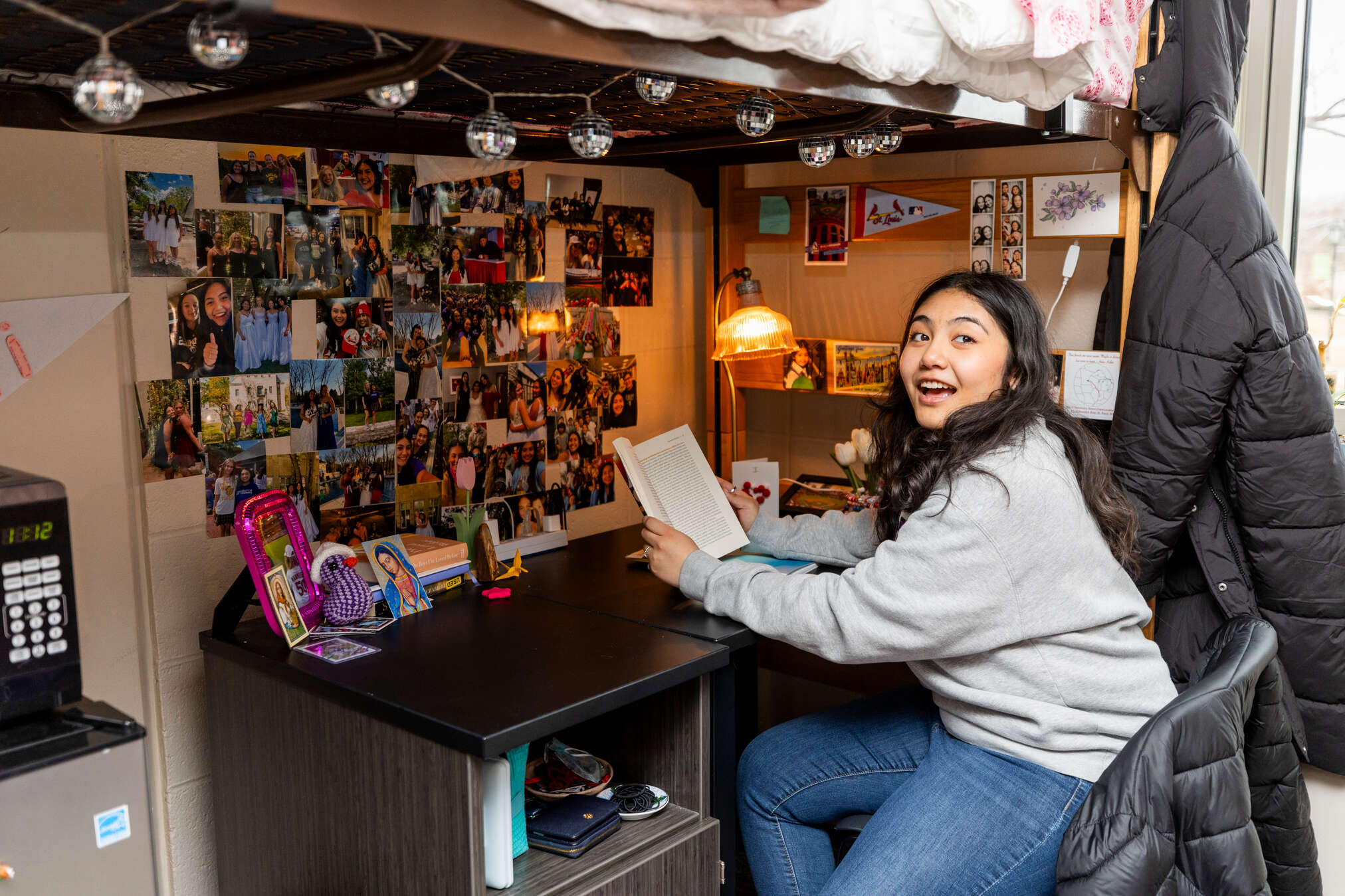 A student room in transfer student housing